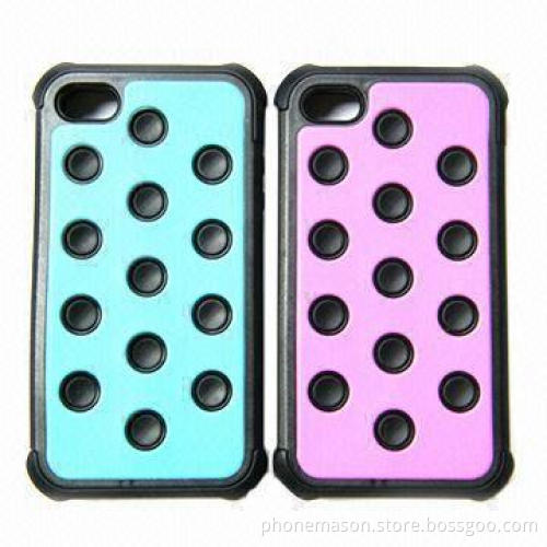 Cases for iPhone 4/4S, with PC, TPU and TPR Combo Materials